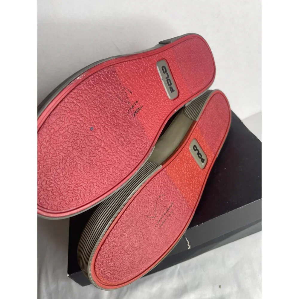 Polo Ralph Lauren‎ Men's 11.5D Faxon Low Sneaker Black/Red Lace Up Comfort Shoes